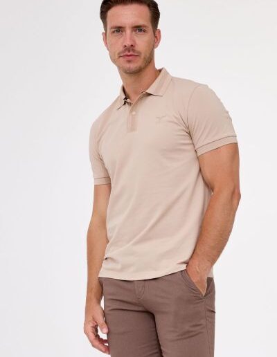 bezowa-koszulka-meska-polo-merceryzowana-bawelna